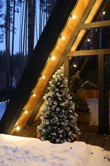 cabin Christmas tree
