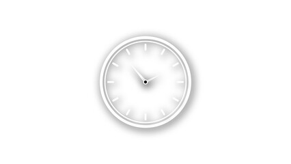 Round clock, beautiful wall clock icon illustration background 4k.