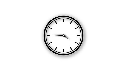 Round clock, beautiful wall clock icon illustration background 4k.