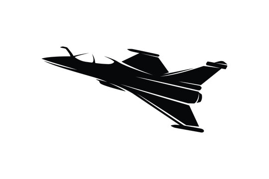 Fighter Jet military aircraft Logo Illustration vector design 