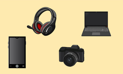 an illustration design of an electronic device