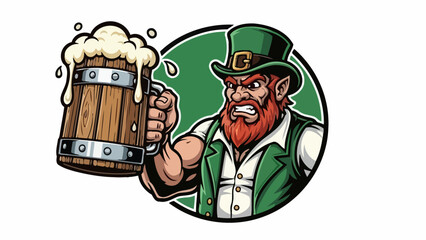 Celebrate International Beer Day with a Festive Leprechaun Illustration