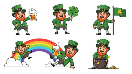 Celebrate International Beer Day with a Festive Leprechaun Illustration