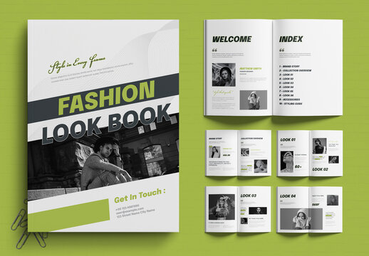 Modern Fashion Look Book Layout Template