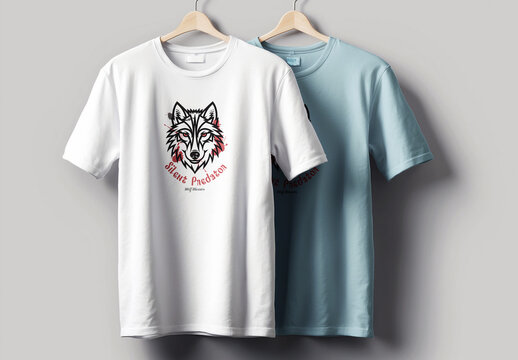 Wolf T Shirt Design Layout
