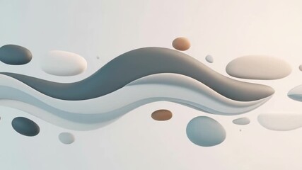 Soft organic shapes drift gently across a pale background for soothing comfort