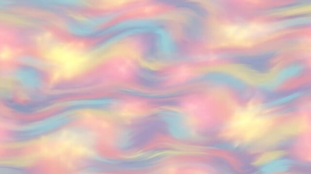 Soft pastel hues bloom and shift with organic motion, creating a dreamlike wobble effect