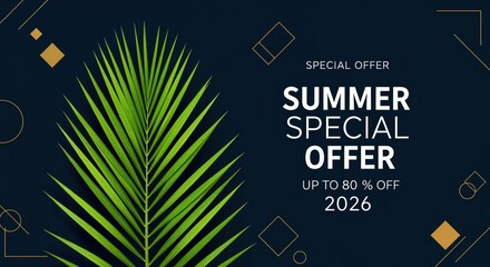 Summer Special Offer: A captivating visual banner that radiates a vibrant atmosphere, showcasing an enticing promotion that promises savings for a limited period.
