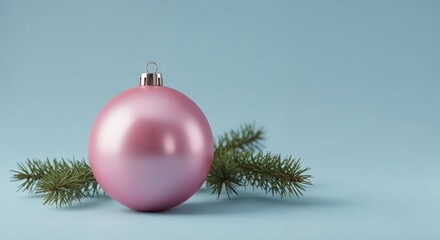 Festive Ornament on Display: A vibrant Christmas ornament, set against a serene backdrop of gentle hue. An intimate capture to set your holiday mood.