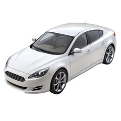 Naklejka premium silver car isolated on white