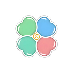 Pastel Four Leaf Clover Icon