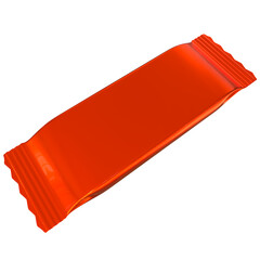 red biscuit packaging isolated 3d rendered illustration