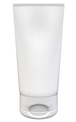 Cosmetic tube white 3D render isolated illustration