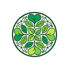 Clover Mandala Green