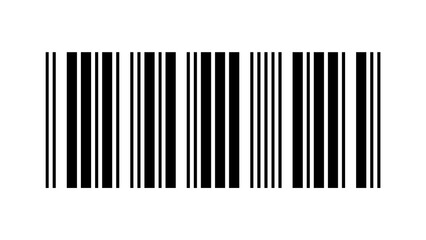 Isolated Black Barcode on White Background Illustration PNG