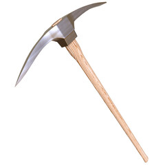 Pickaxe isolated 3d rendered illustration