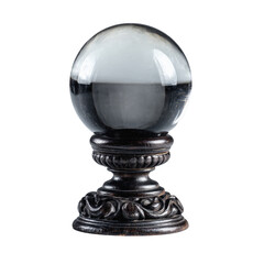 Crystal Ball On Carved Wooden Stand