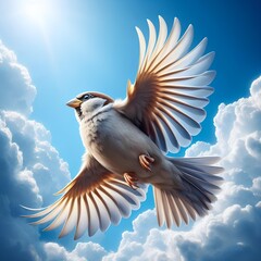 The flight of a small bird is just a sparrow.