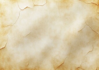 Obraz premium Aged and cracked parchment paper texture with yellowed and brown stains showing wear and vintage effects