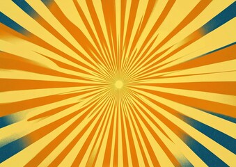 radiant sunburst pattern with converging yellow and orange rays emanating from the center creating a dynamic and energetic visual effect