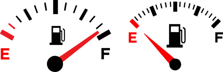fuel gauge isolated on white background
