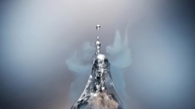 Soft, transparent liquid shapes dissolving slowly, a gentle retreat into nothingness