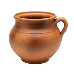 Earthenware clay pot for cooking isolated on transparent background for kitchenware themes
