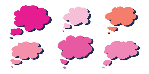 Set of hand drawn speech bubble Blank empty message box Textbox frame for banners, price tags, stickers, design