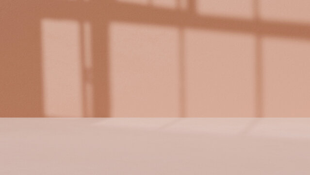 Warm Clay Minimal Background with Soft Window Shadows