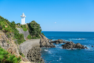 安乗岬園地から眺める安乗岬灯台