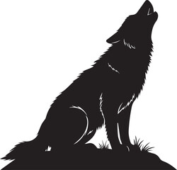 Howling Wolf Silhouette

