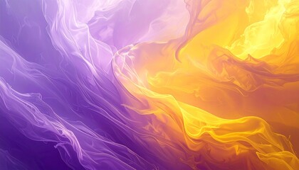 Abstract background with flowing purple and orange smoke-like patterns blending together in a vibrant display.