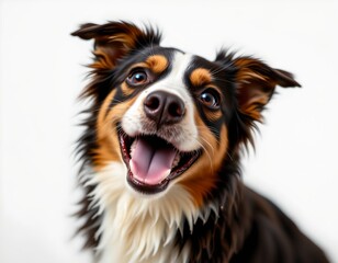Fototapeta premium Cheerful Border Collie Portrait with Bright Eyes and Smile