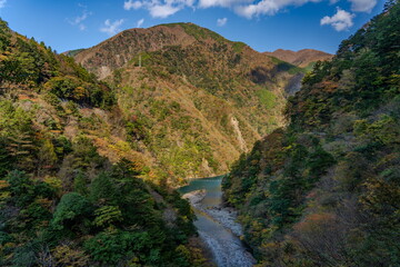 秋本番の寸又峡