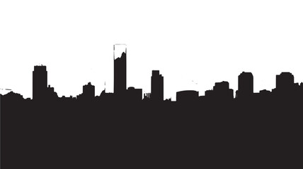 City skyline silhouette urban cityscape vector illustration isolated on white background for graphic design and web design projects