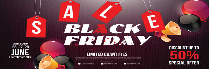 black friday sale banner layout design