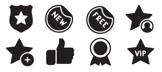 vip star vote man plus sign mark icon