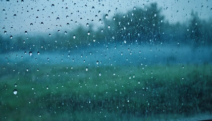 Texture of a drop of rain on a glass wet transparent background
10