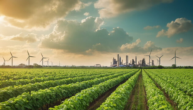 Sustainable agriculture a vibrant soybean field in a rural setting concept soybean farming sustainable agriculture rural landscapes crop cultivation environmental conservation
12