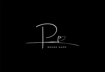 PP letter beauty cursive handwriting logo. vector logo| abstract logo| minimalist logo| brand identity| calligraphy design.