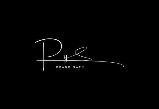 PY letter beauty cursive handwriting logo. vector logo| abstract logo| minimalist logo| brand identity| calligraphy design.