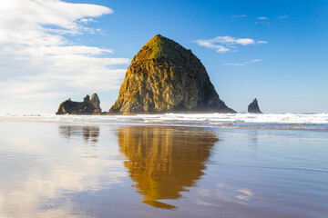 Haystack Rock Close Up View from Cannon Beach