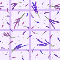 Seamless Lavender Floral Pattern