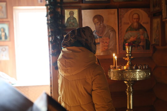 woman in church