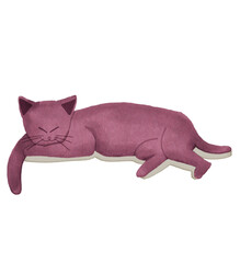 Cat Pastle Lying Down in Watercolor Style Purple