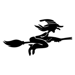 Obraz premium Witch on Broomstick