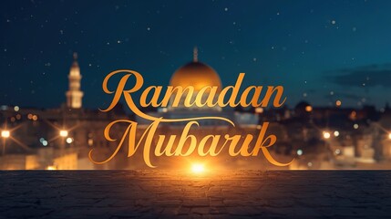 Ramadan Mubarak Calligraphy Design background photo