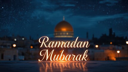 Ramadan Mubarak Calligraphy Design background photo