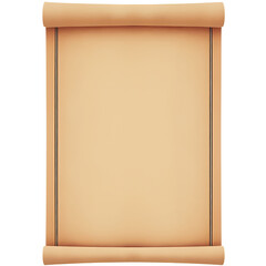 Blank Parchment Scroll on a Roll Frame for Documents, Certificates, or Creative Projects
