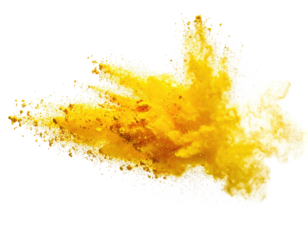 Abstract golden-yellow explosion with dynamic energy, radiating from a central source